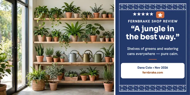 Fernbrake plant shop review post template