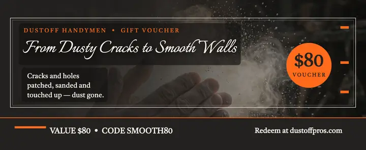 Dustoff plaster repair gift voucher template