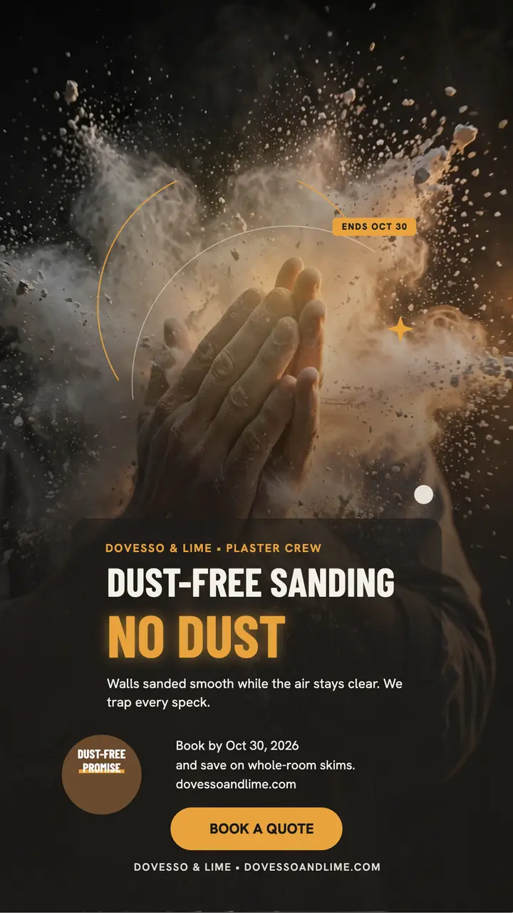 Dovesso plaster dust-free promo story: plaster promo story template