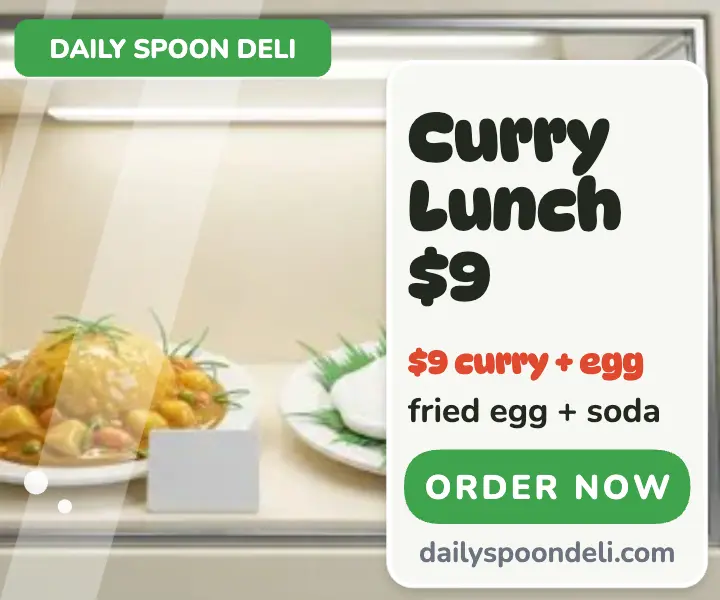 Daily Spoon Deli curry lunch ad template