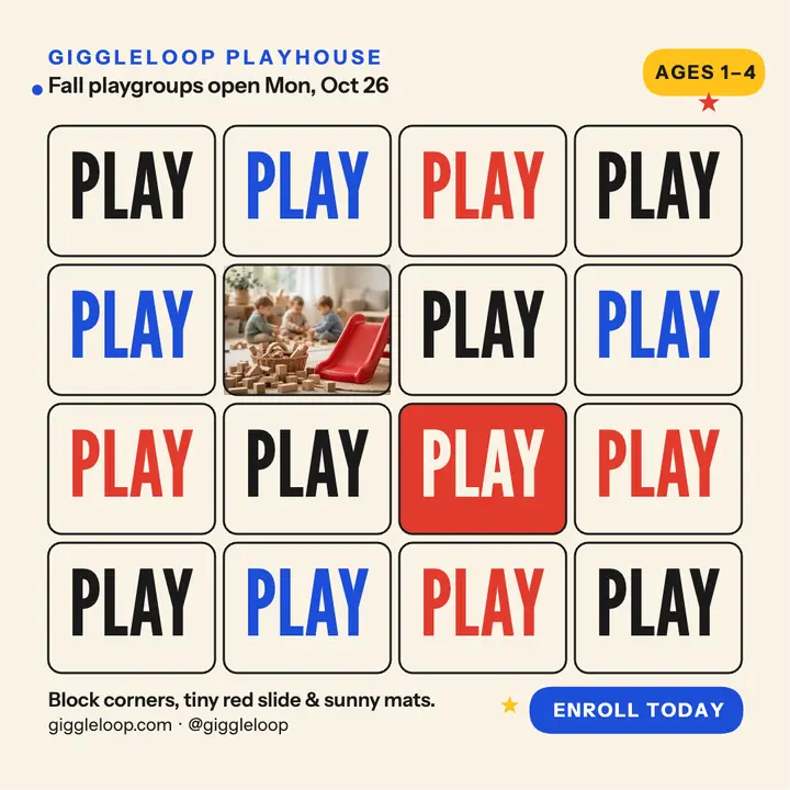 Giggleloop Playhouse play grid post template