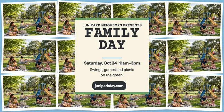 Junipark Neighbors family day joiner post template