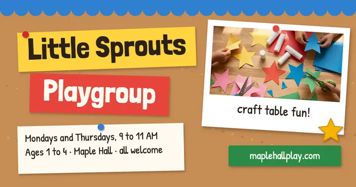 Little Sprouts playgroup bulletin board post template