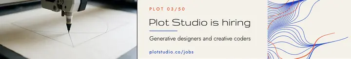 Studio hiring cover, pen-plotter linework template