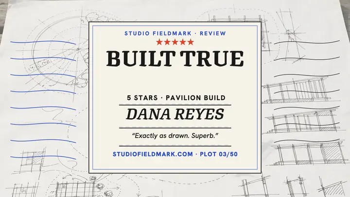 Studio Fieldmark five-star review thumbnail template