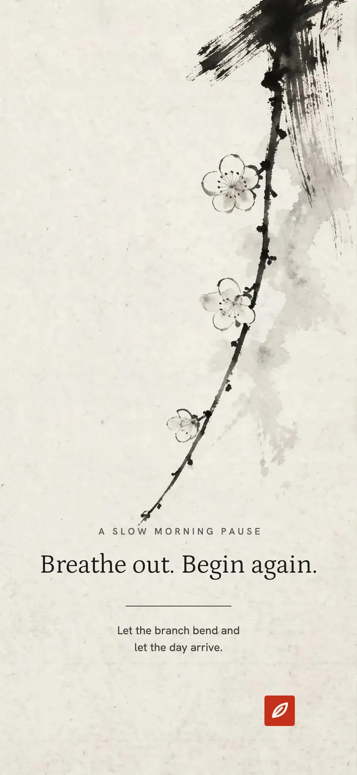 Breathe out ink wash wallpaper template