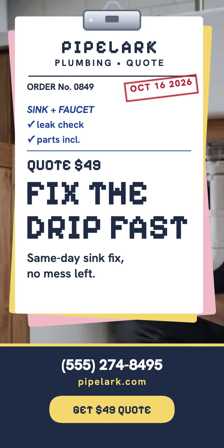Pipelark sink fix quote docket ad template