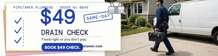 Pipetamer drain check billboard docket: plumber billboard ad template