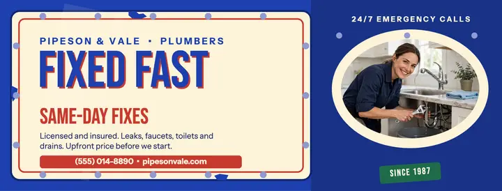 Pipeson and Vale enamel plumber cover template