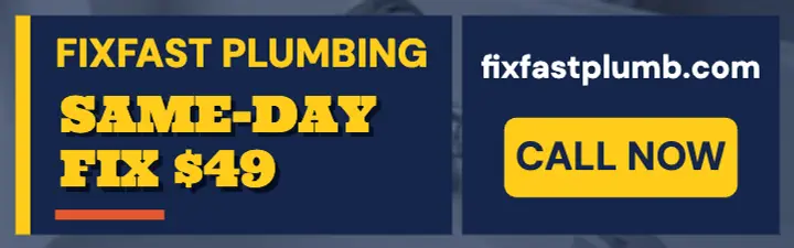 Fixfast Plumbing same-day fix banner template