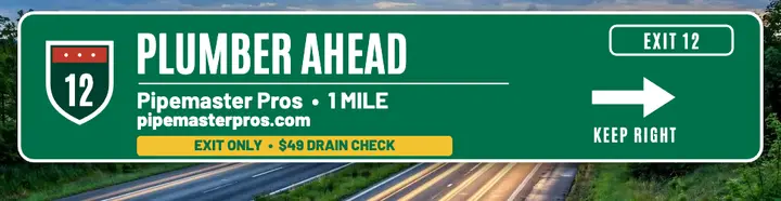 Pipemaster Pros highway exit billboard template