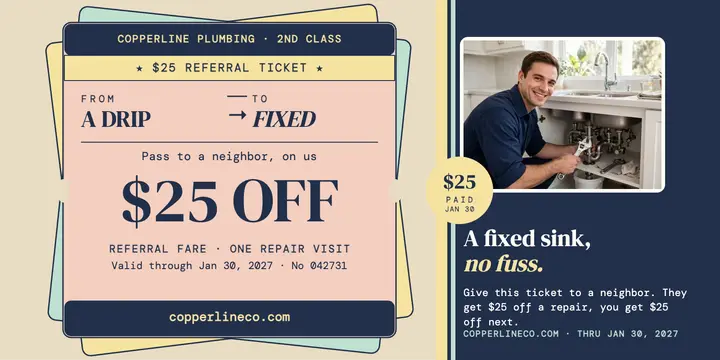 Copperline referral ticket post template