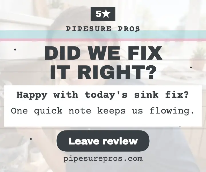 Pipesure Pros plumber review printout ad template