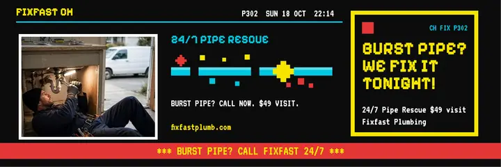 Fixfast burst pipe teletext header template