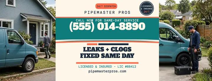 Pipemaster Pros van livery cover template