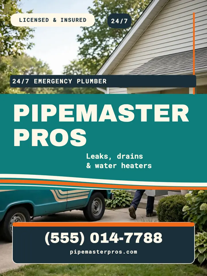 Pipemaster Pros van livery portrait template