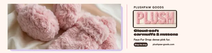 Plushpaw Goods faux-fur banner template