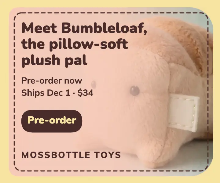 Bumbleloaf plush pre-order ad template