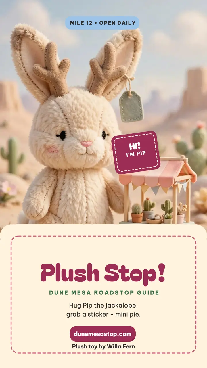 Dune Mesa plush roadstop story template