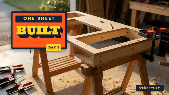 Plywood standing desk build thumbnail, extruded block type template