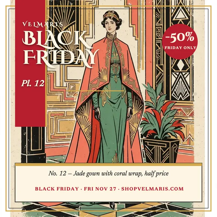 Velmaris Black Friday fashion plate post template