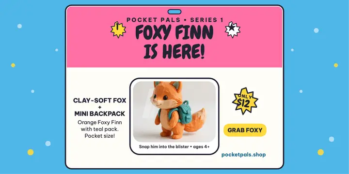 Foxy Finn pocket pals blister post template