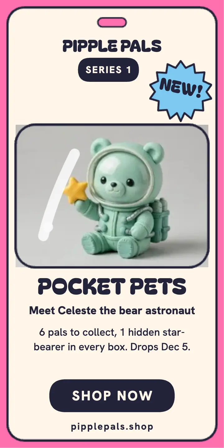 Pipple Pals pocket pets blister ad template