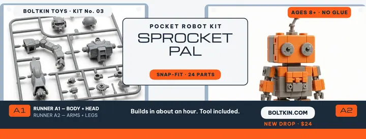 Sprocket Pal pocket robot kit cover template