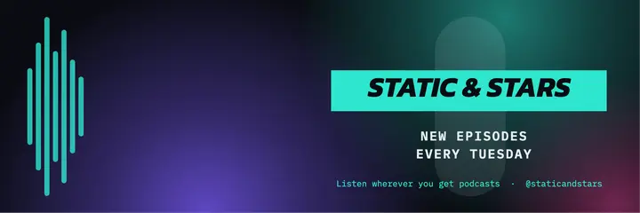 Aurora glow podcast X header template