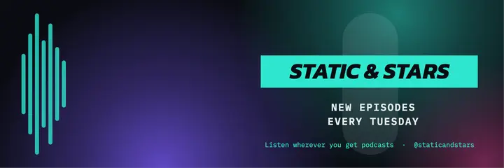 Aurora glow podcast X header template