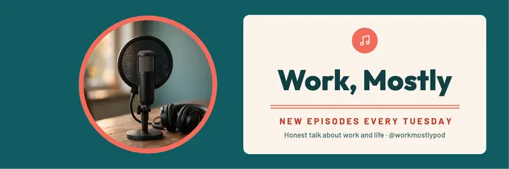 Teal podcast header template