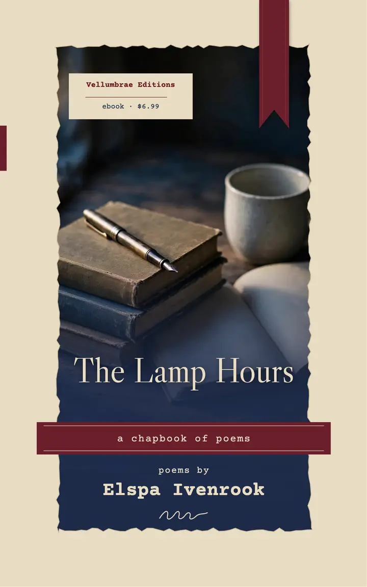 The Lamp Hours poetry chapbook ebook cover template