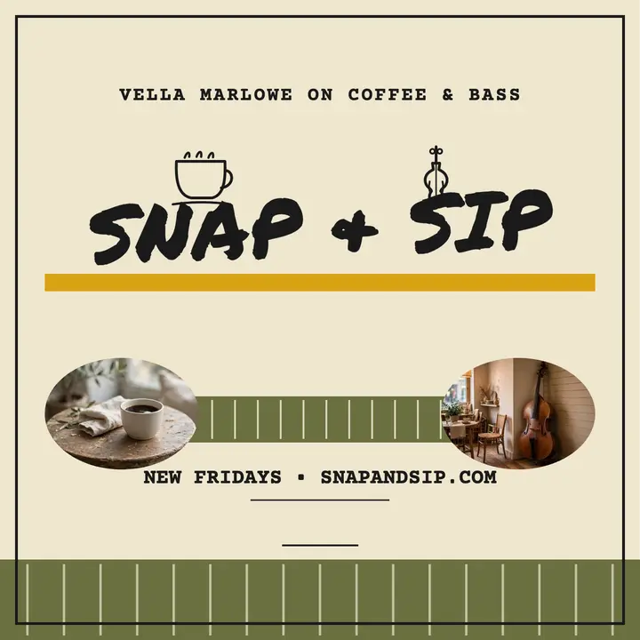 Snap and Sip poetry jazz podcast cover template