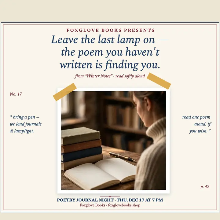 Foxglove poetry journal night post template