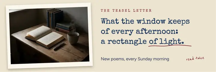 Poetry newsletter header, poetcore template