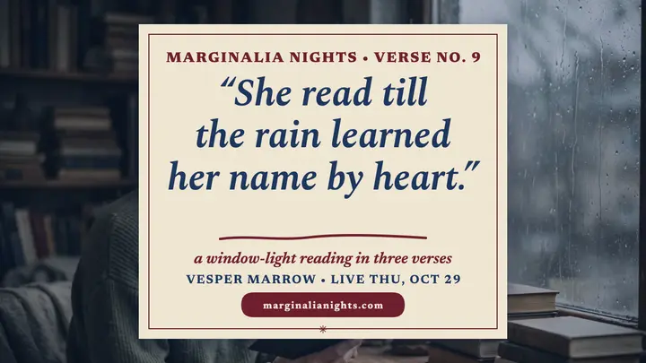 Marginalia Nights poetry quote thumbnail template