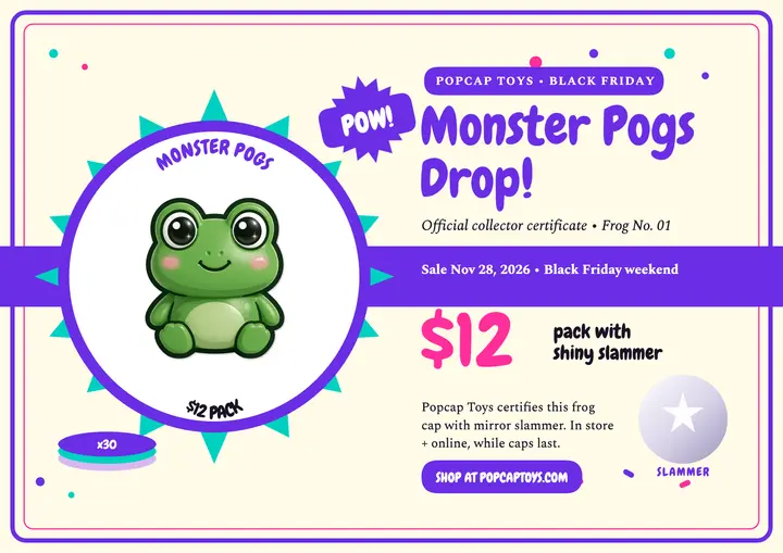 Monster Pogs Drop sale certificate: pogs sale certificate template