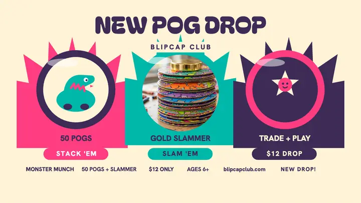 Blipcap Club Monster Munch pog drop thumbnail template
