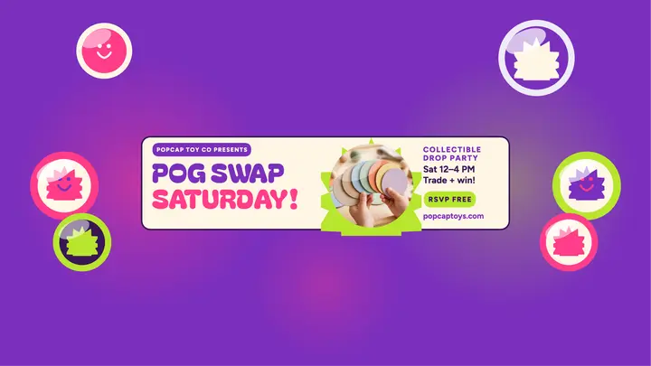 Popcap pog swap party banner template