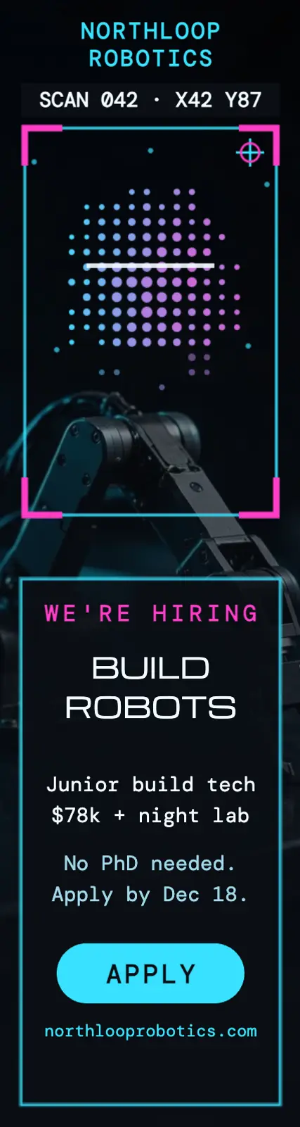 Northloop Robotics hiring skyscraper: robotics hiring ad template