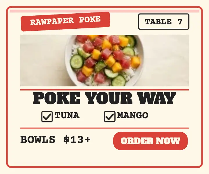 Rawpaper Poke build-your-own order ad template