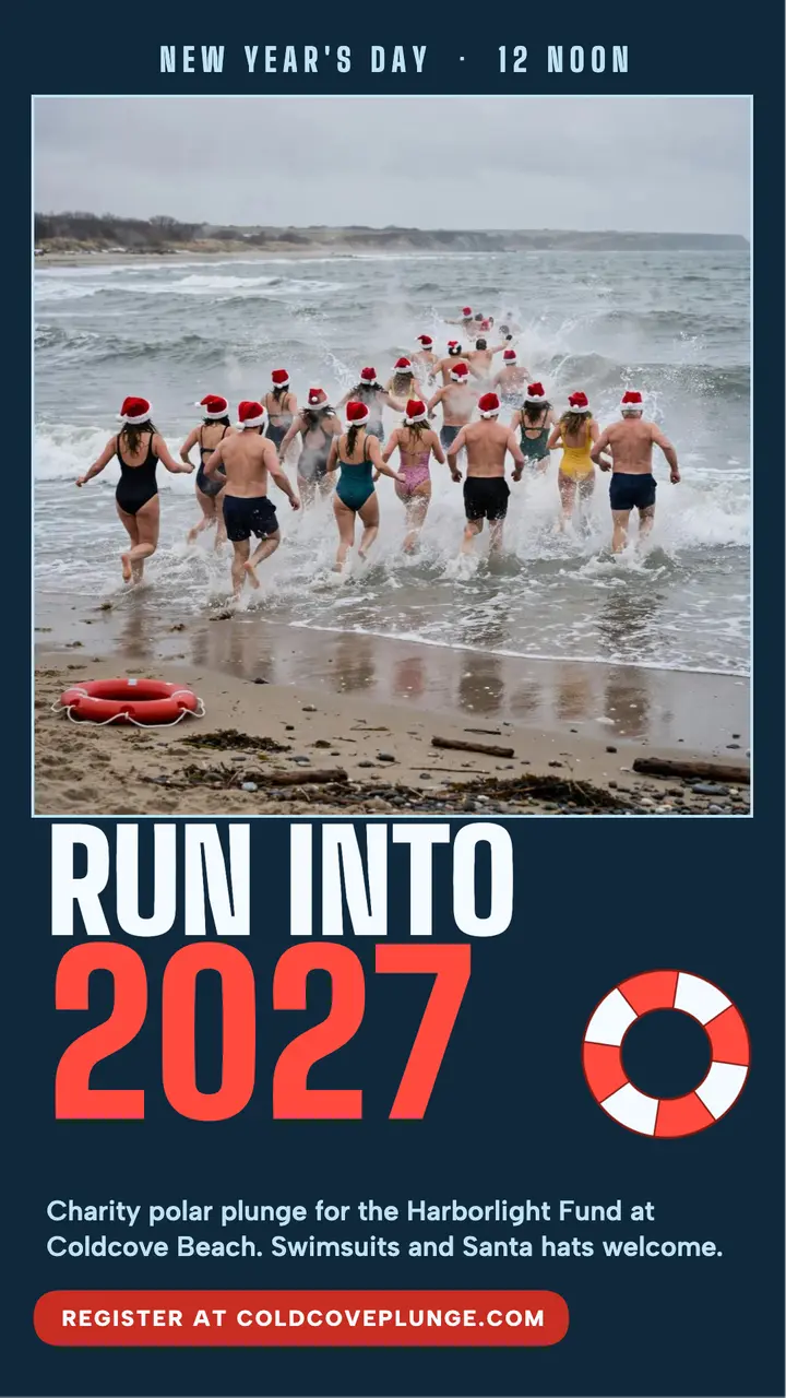 Coldcove New Year polar plunge story template