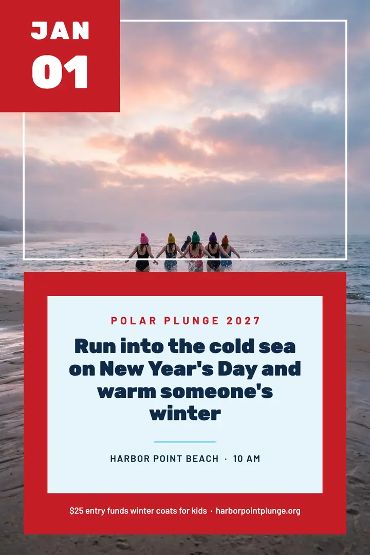 New Year's Day polar plunge template