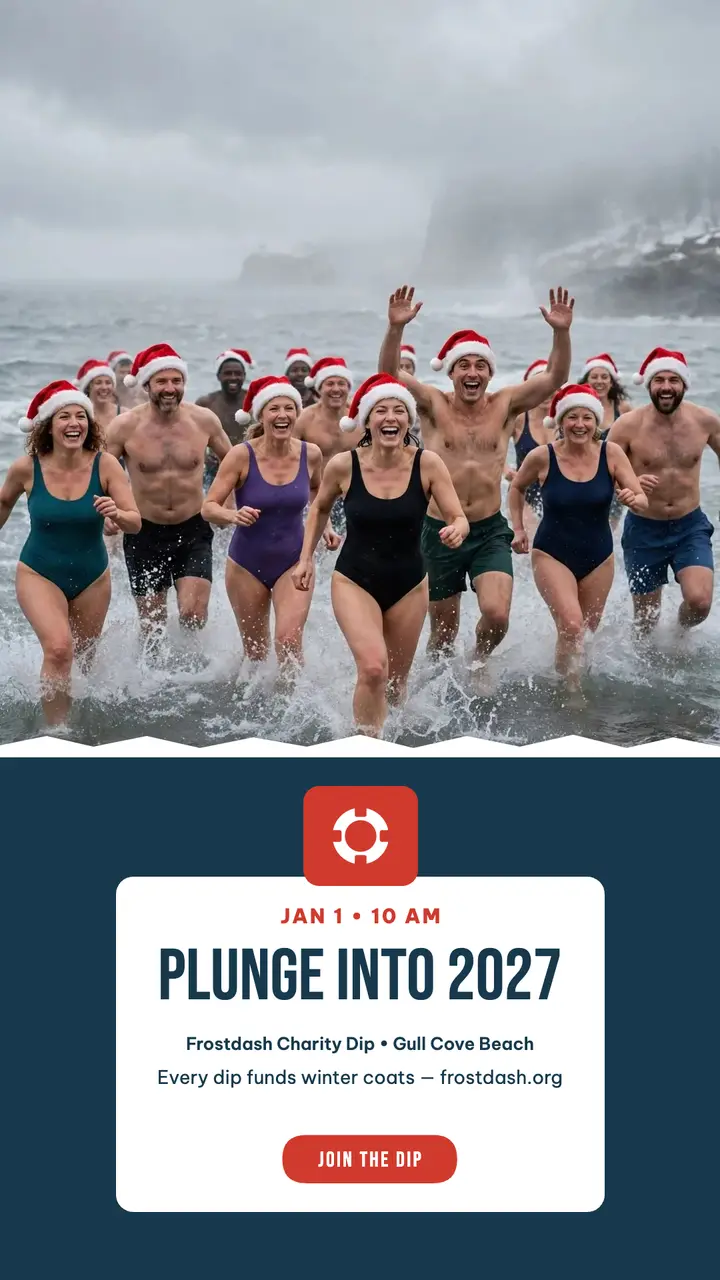 Frostdash polar plunge charity story template