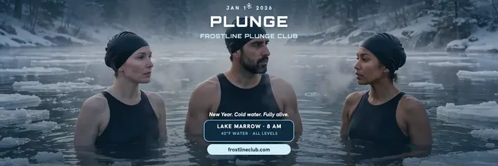 Frostline Plunge Club New Year header template