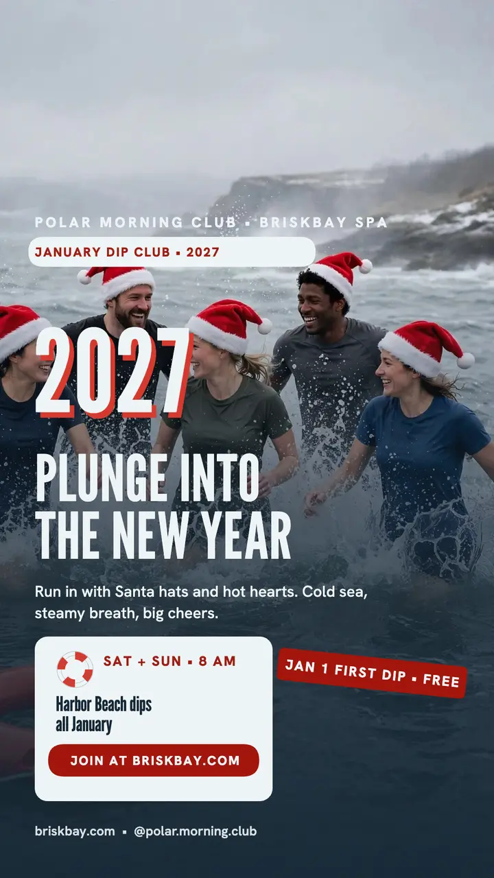 Briskbay Polar Morning Club plunge story template