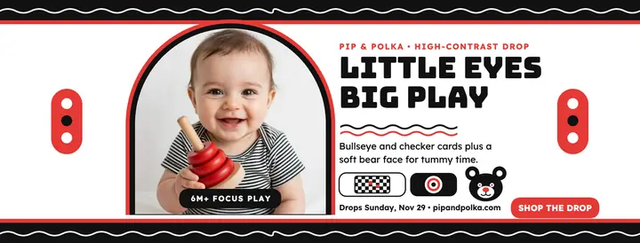 Pip and Polka baby toy drop cover template