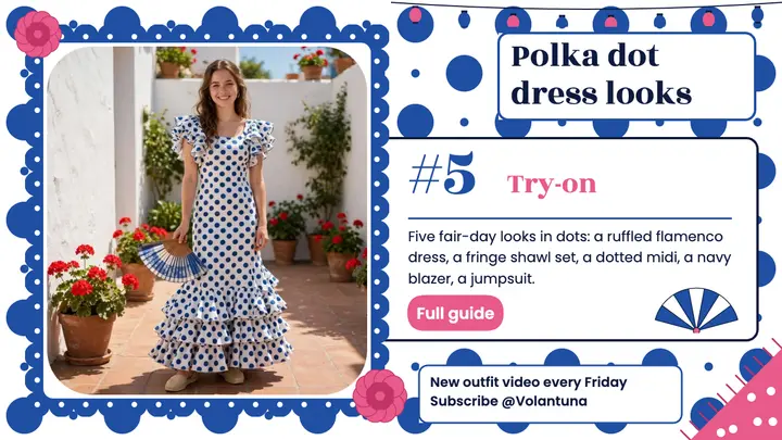 Polka dot fair outfits thumbnail template