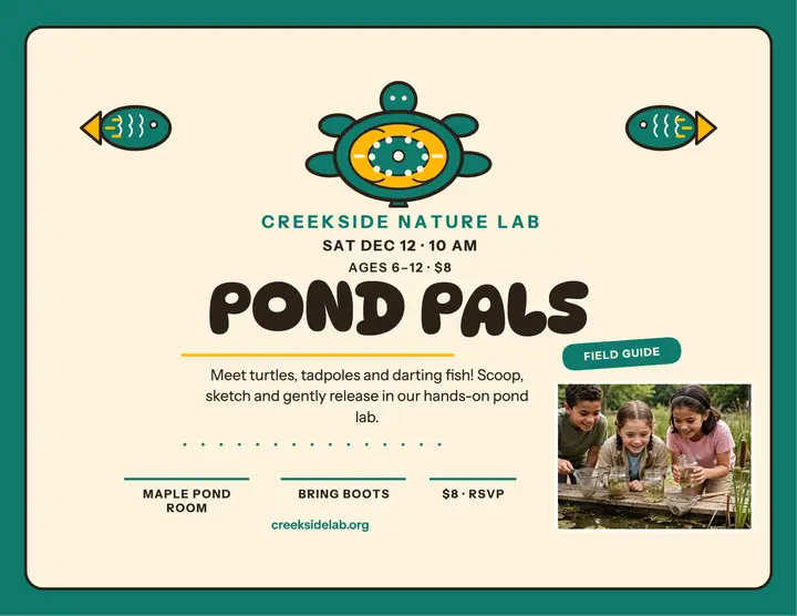 Pond Pals kids eco flyer, Creekside template