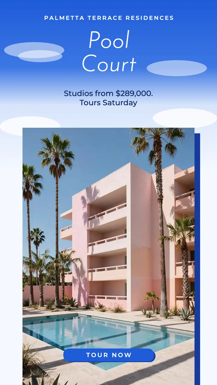 Palmetta Terrace Residences pool court condo tours story template